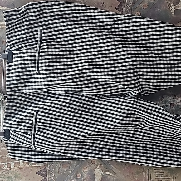 A New Day checkered pants elastic waist stretch slimming side zipper no pockets - Picture 6 of 13